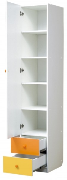 Шкаф 1-но дверный с ящиками и зеркалом Радуга (400) в Белоярском - beloyarskiy.mebel-74.com | фото