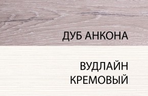 Шкаф 1D, OLIVIA, цвет вудлайн крем/дуб анкона в Белоярском - beloyarskiy.mebel-74.com | фото
