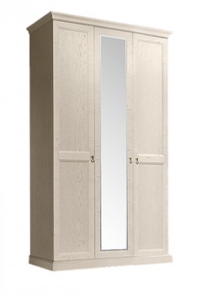 Шкаф 3-х дверный (с зеркалом) для платья и белья Венеция дуб седан (ВНШ1/3) в Белоярском - beloyarskiy.mebel-74.com | фото