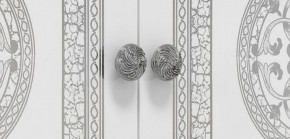 Шкаф 4-х дверный с зеркалами (12.244) Грация (белый/серебро) в Белоярском - beloyarskiy.mebel-74.com | фото
