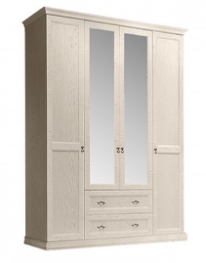 Шкаф 4-х дверный (с зеркалами) для платья и белья с выдвижными ящиками Венеция дуб седан (ВНШ1/41) в Белоярском - beloyarskiy.mebel-74.com | фото