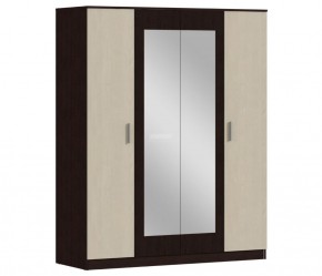 Шкаф 4х дверный с зеркалами Уют СБ-2750/1.Н (Венге/Паллада) в Белоярском - beloyarskiy.mebel-74.com | фото