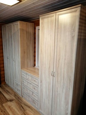 Шкаф для белья со штангой, полками и ящиками арт. 113 в Белоярском - beloyarskiy.mebel-74.com | фото