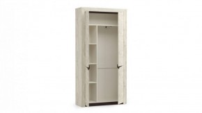 Шкаф для одежды 33.18 "Лючия" (бетон пайн белый / венге / белый) в Белоярском - beloyarskiy.mebel-74.com | фото