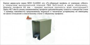Шкаф-купе 1500 серии NEW CLASSIC K2+K2+B2+PL2(2 ящика+1 штанга+1 полка) профиль «Капучино» в Белоярском - beloyarskiy.mebel-74.com | фото