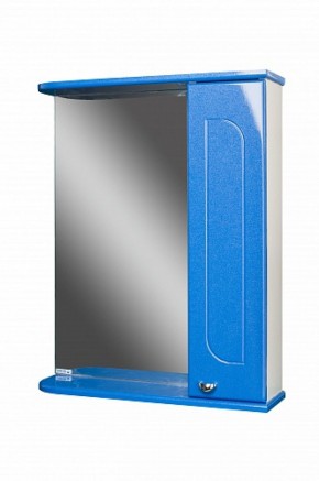 Шкаф-зеркало Радуга Синий металлик 55 правый АЙСБЕРГ (DA1129HZR) в Белоярском - beloyarskiy.mebel-74.com | фото