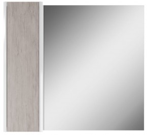 Шкаф-зеркало Uno 80 Дуб серый левый/правый Домино (DU1504HZ) в Белоярском - beloyarskiy.mebel-74.com | фото
