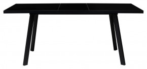 Стол ФИН 120 Черный, стекло/ Черный каркас М-City в Белоярском - beloyarskiy.mebel-74.com | фото