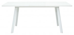 Стол ФИН 140 Белый, стекло/ Белый каркас М-City в Белоярском - beloyarskiy.mebel-74.com | фото