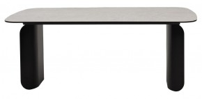Стол NORD 200 TL-102 Бежевый мрамор, испанская керамика / черный каркас, ®DISAUR в Белоярском - beloyarskiy.mebel-74.com | фото