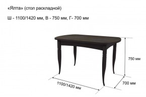 Стол раскладной Ялта (опоры массив цилиндрический) в Белоярском - beloyarskiy.mebel-74.com | фото