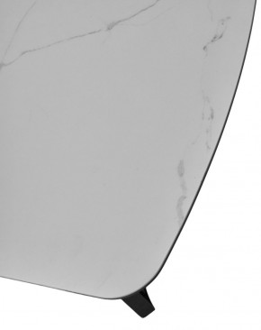 Стол RASMUS 160 TL-45 Белый мрамор, испанская керамика / черный каркас, ®DISAUR в Белоярском - beloyarskiy.mebel-74.com | фото