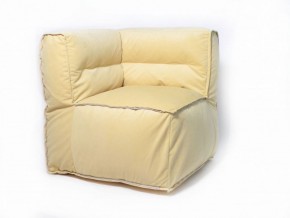 Угловое модульное бескаркасное кресло Комфорт (Желтый велюр) в Белоярском - beloyarskiy.mebel-74.com | фото