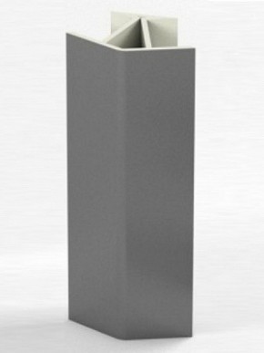 Угловое соединение для цоколя 135 гр. h100 мм (Алюминий; Венге; Дуб Сонома, Белый, Черный) в Белоярском - beloyarskiy.mebel-74.com | фото
