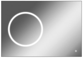 Зеркало Eclipse 100 black с подсветкой Sansa (SE1032Z) в Белоярском - beloyarskiy.mebel-74.com | фото